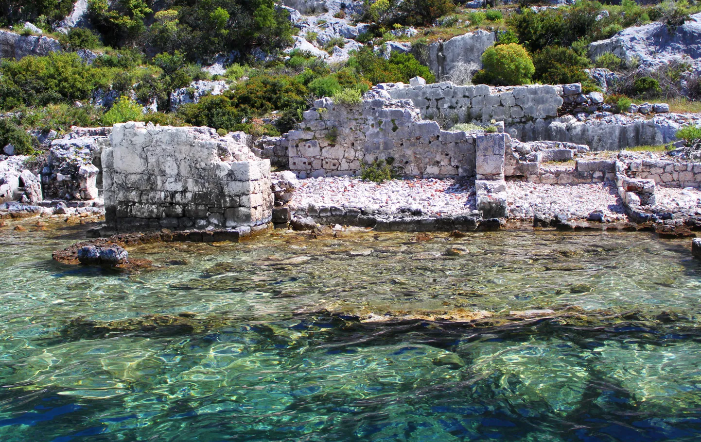 «Uppunud linn» Kekova saarel