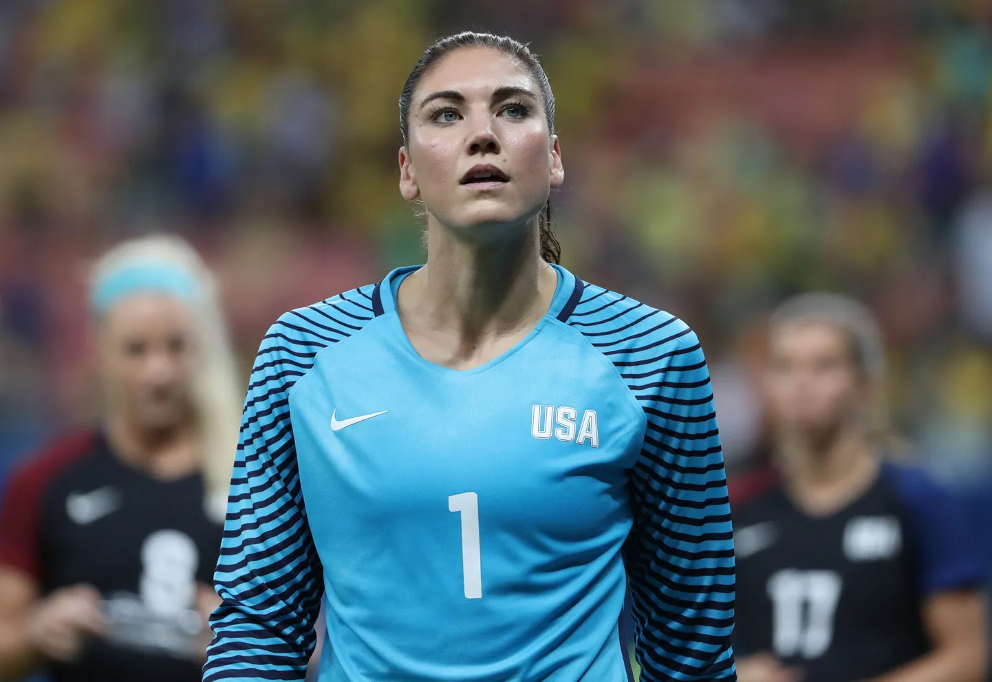 USA jalgpallikoondise väravavaht Hope Solo Rio olümpiamängudel.