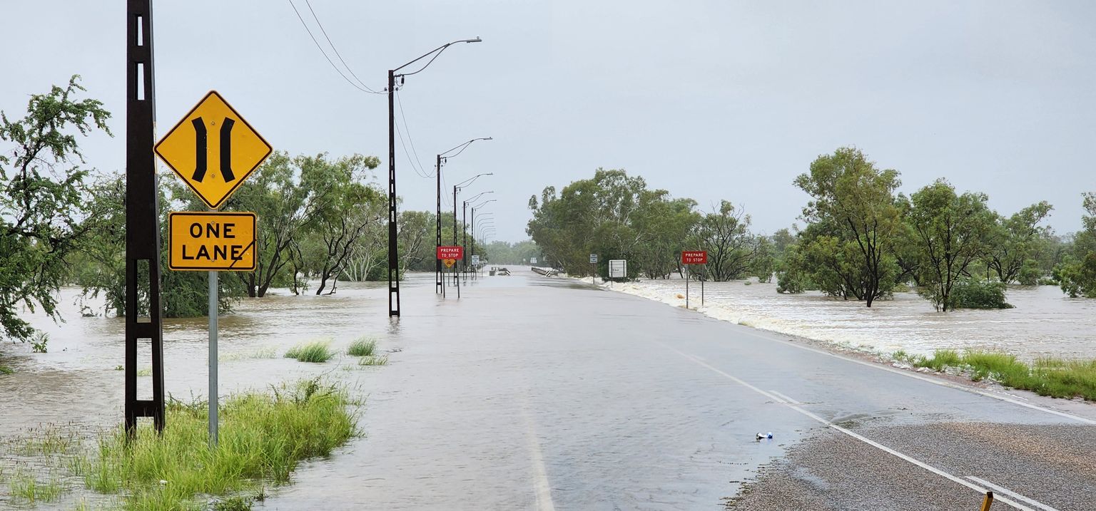 Üleujutus Fitzroy Crossingis, Lääne-Austraalias.