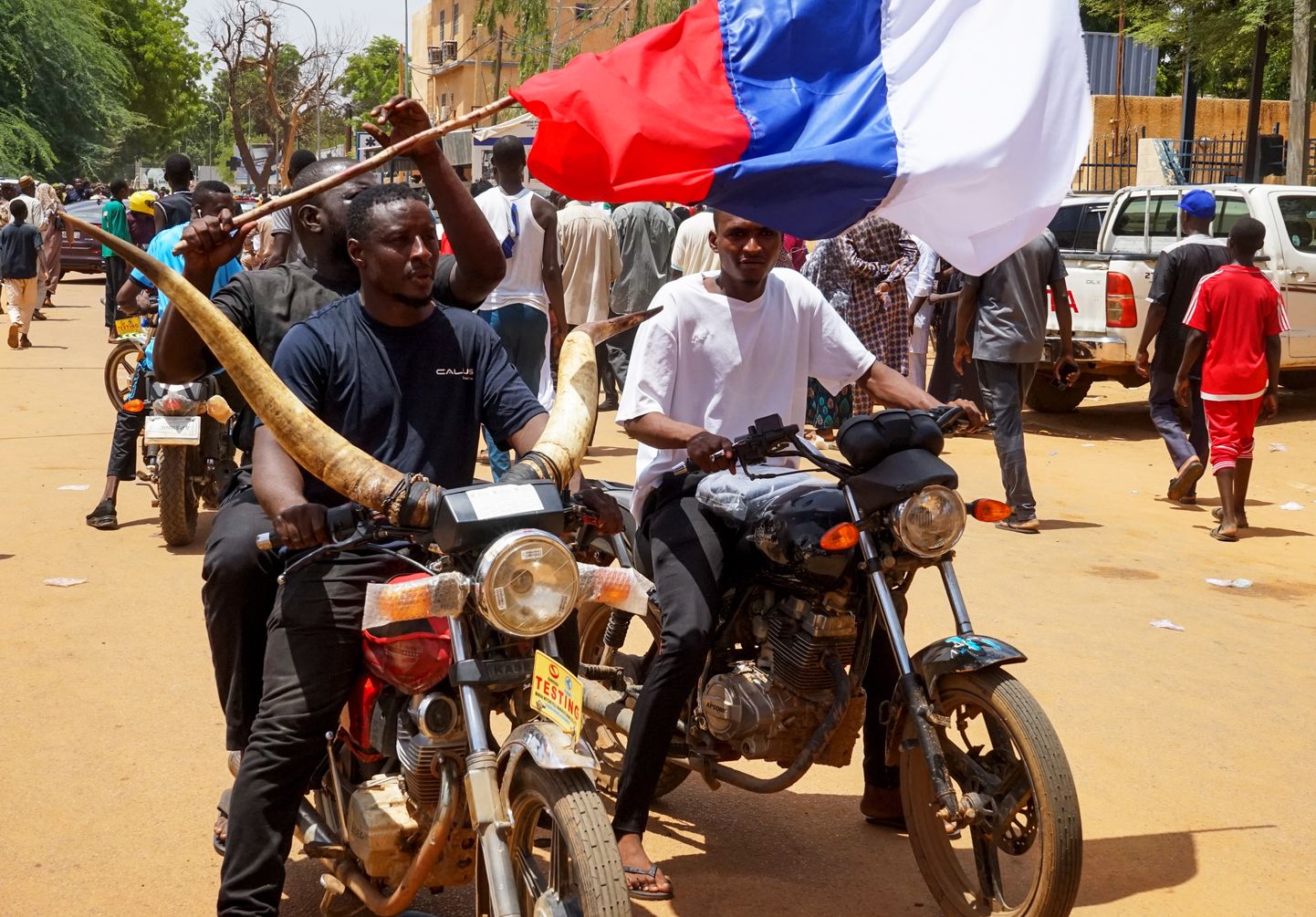 Riigipöörde toetajad Nigeri pealinnas Niameys