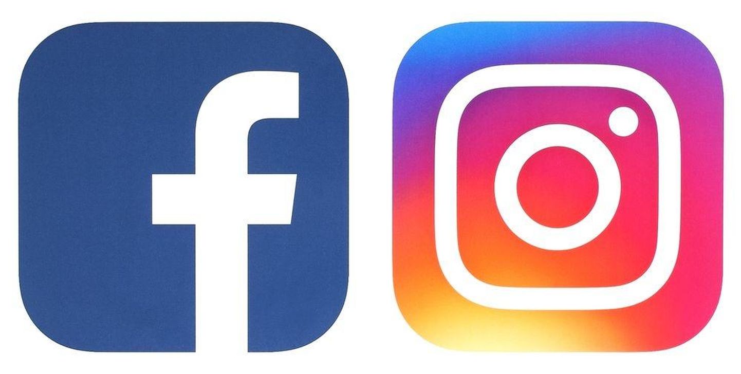 Facebooki ja Instagrami logo.