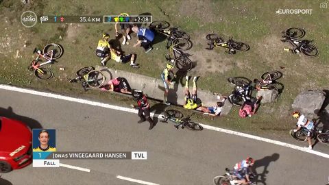 VIDEO ⟩ Viimase kahe Tour de France'i tšempion sattus karmi õnnetusse