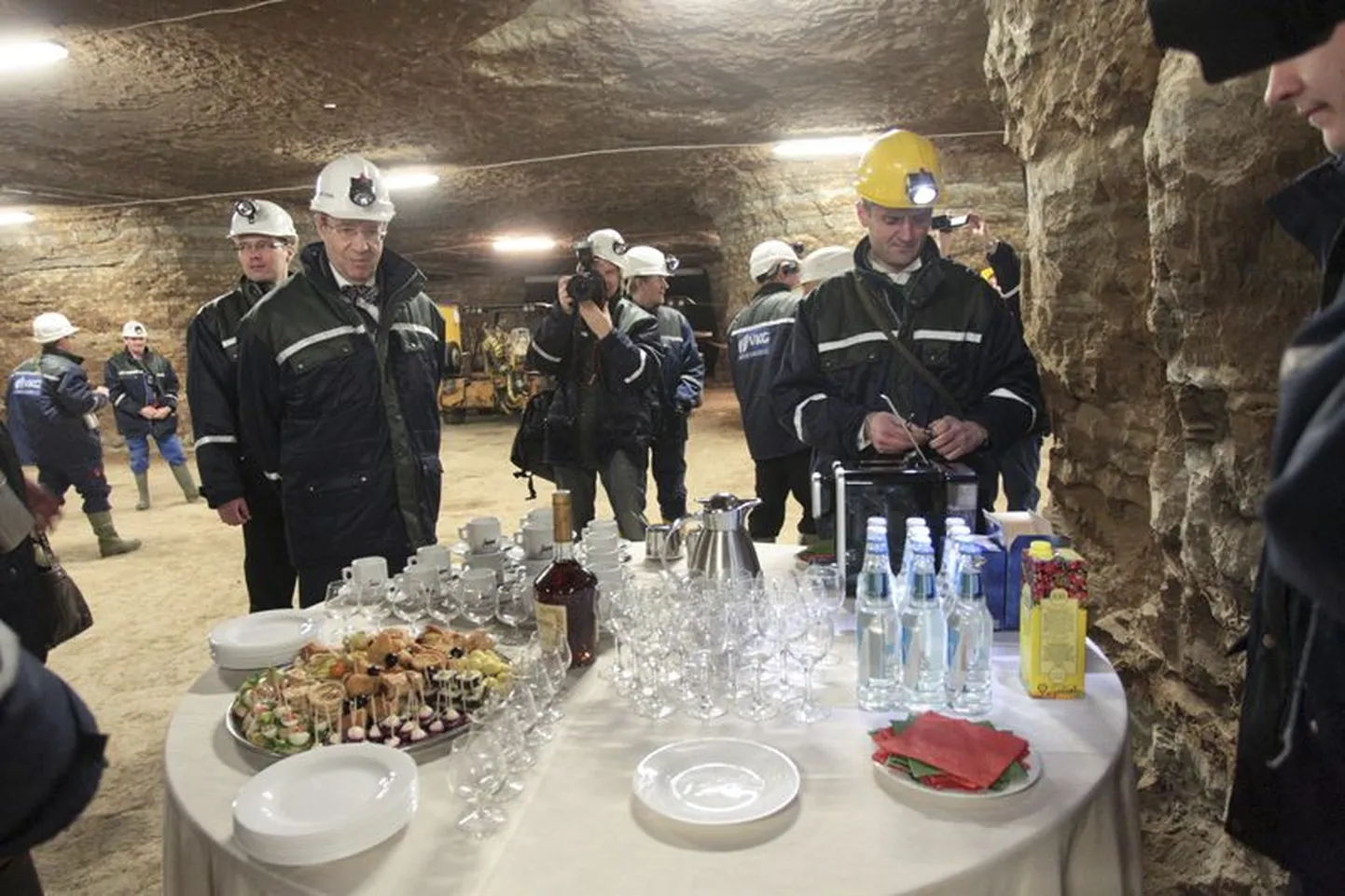 Ojamaa kaevanduse avamisel 2013. aasta jaanuaris käis pidu nii maa peal kui ka maa all.