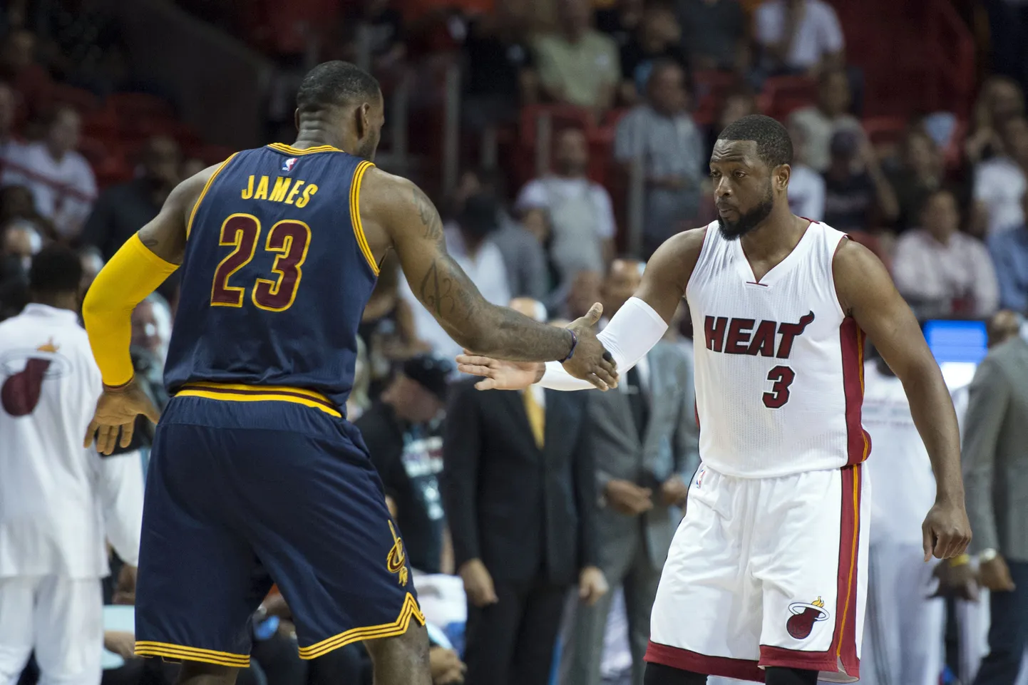 LeBron James (vasakul) ja Dwyane Wade.