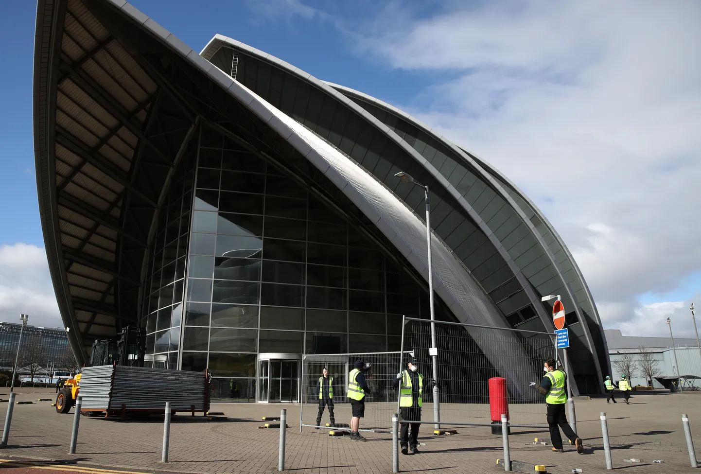 Glasgow ürituste keskus, mis täitub nüüd kliimakõneluste asemel koroonapatsientidega.