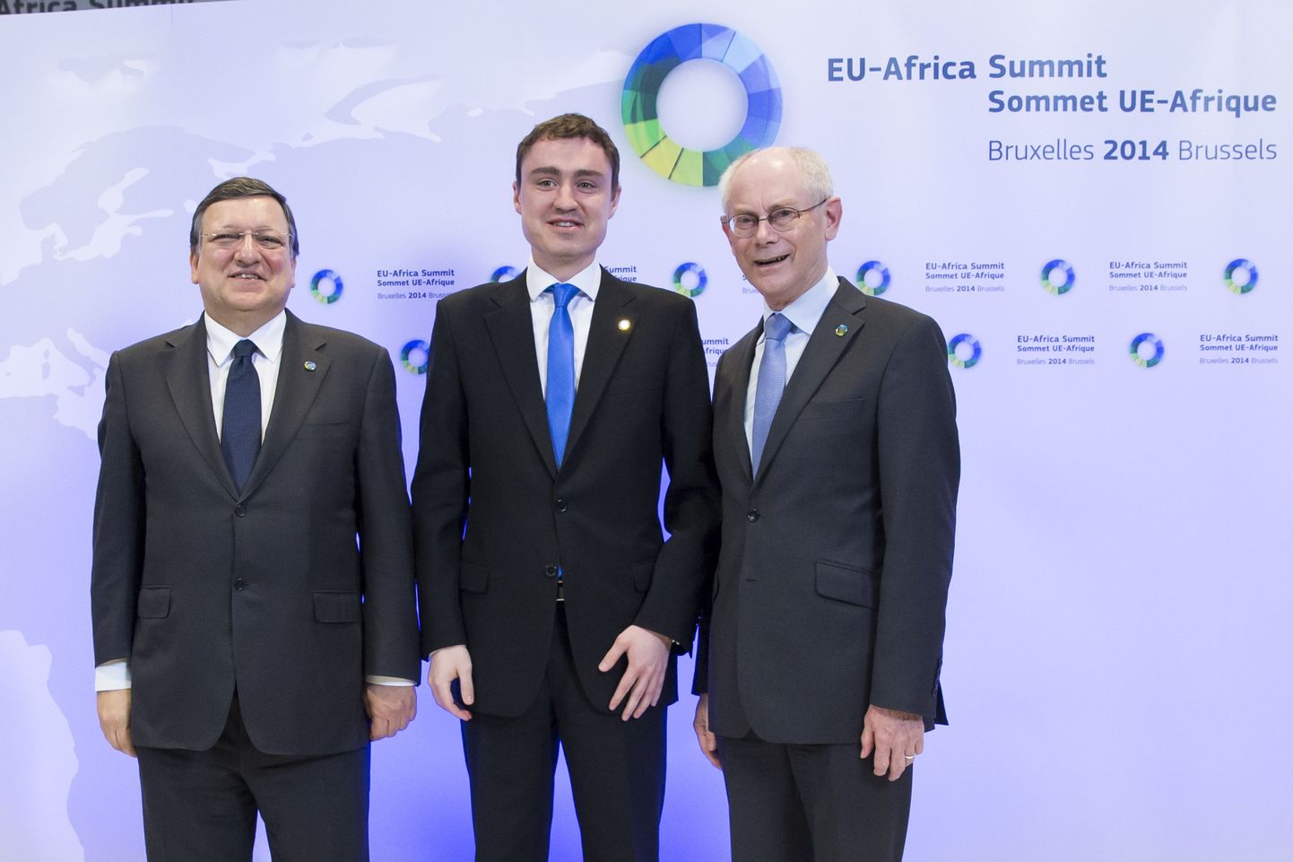 Jose Manuel Barroso, Taavi Rõivas ja Herman van Rompuy.