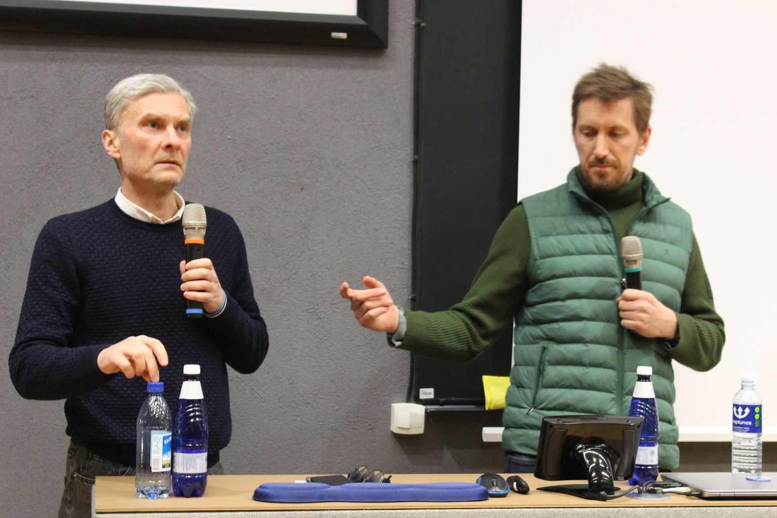 Андрес Пуустусмаа и Кирилл Кяро на встрече в Нарве.