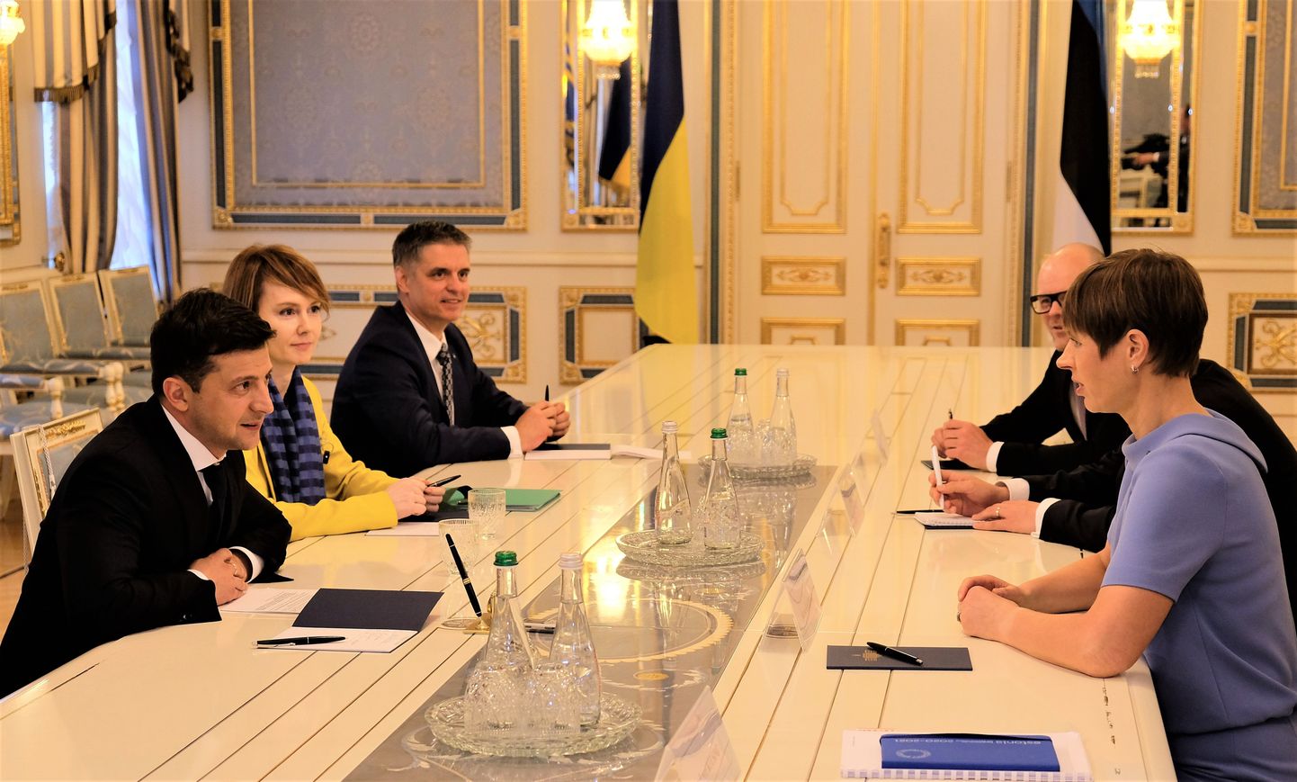 Ukraina president Zelesnkõi ja Eesit president Kaljulaid kohtumisel Kiievis.