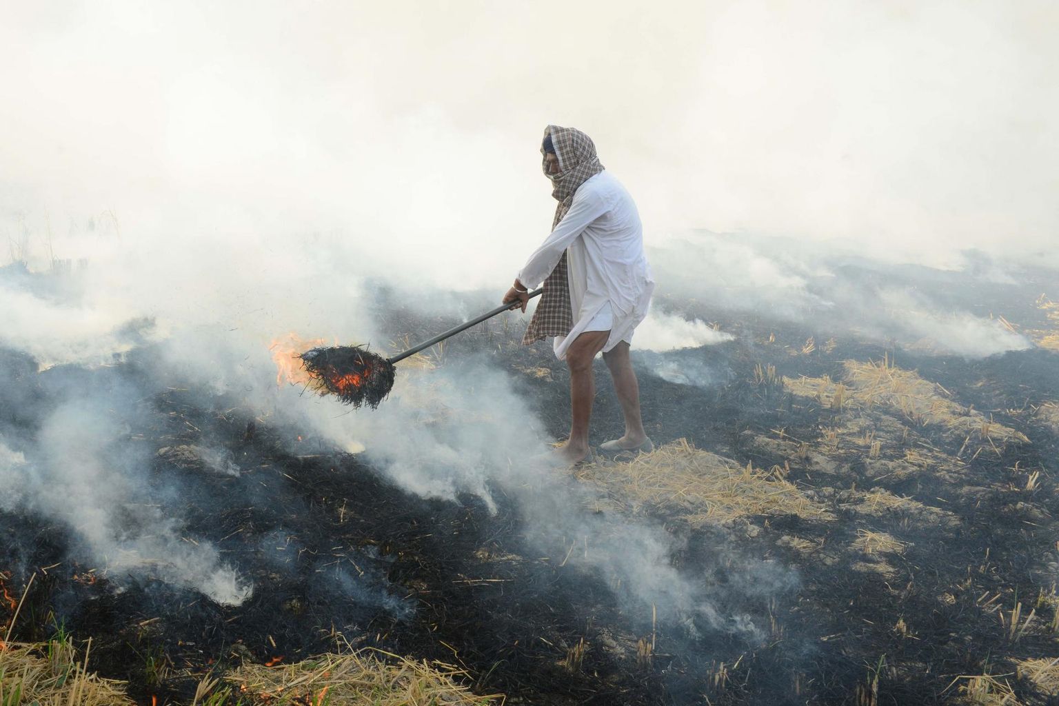 India talunike kulupõletamine võimendab suurlinnade saastekriisi.