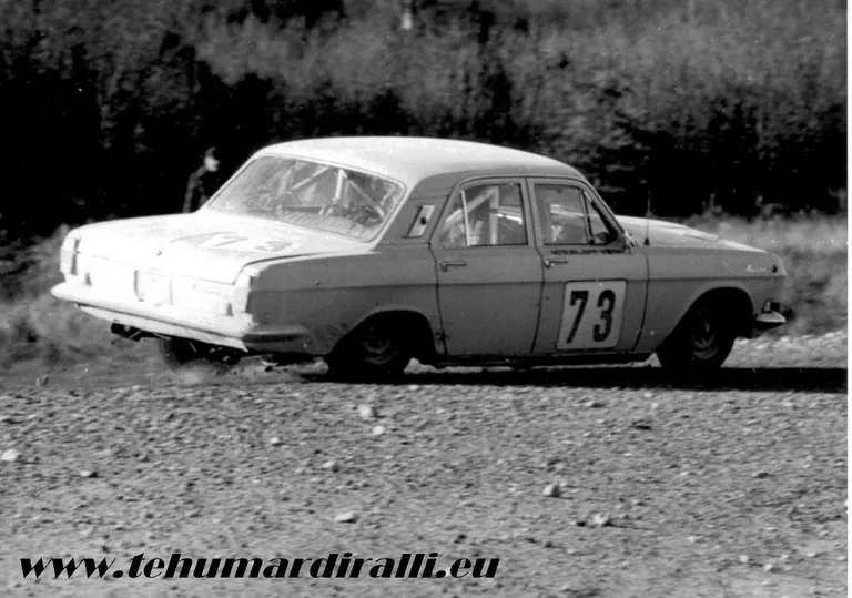 Margus Virkoja ja Mati Tiidelepp 1980. aasta Saaremaal Tehumardi rallil