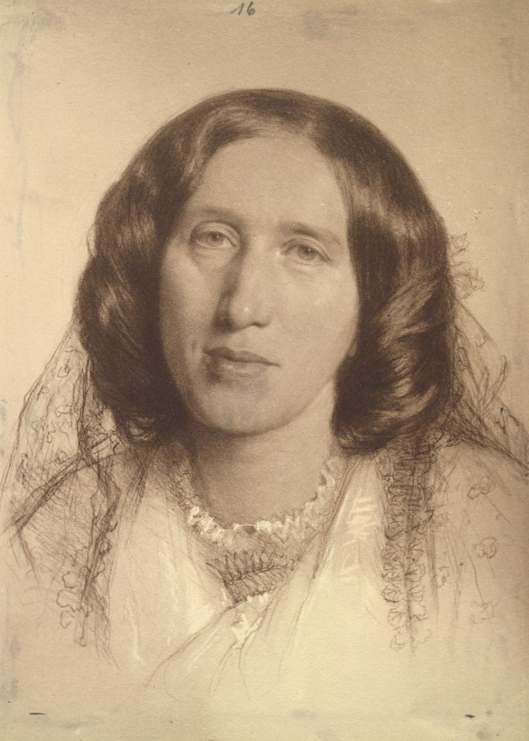 Mary Ann Evans ehk George Eliot. Portree autor Sir Frederick William Burton.