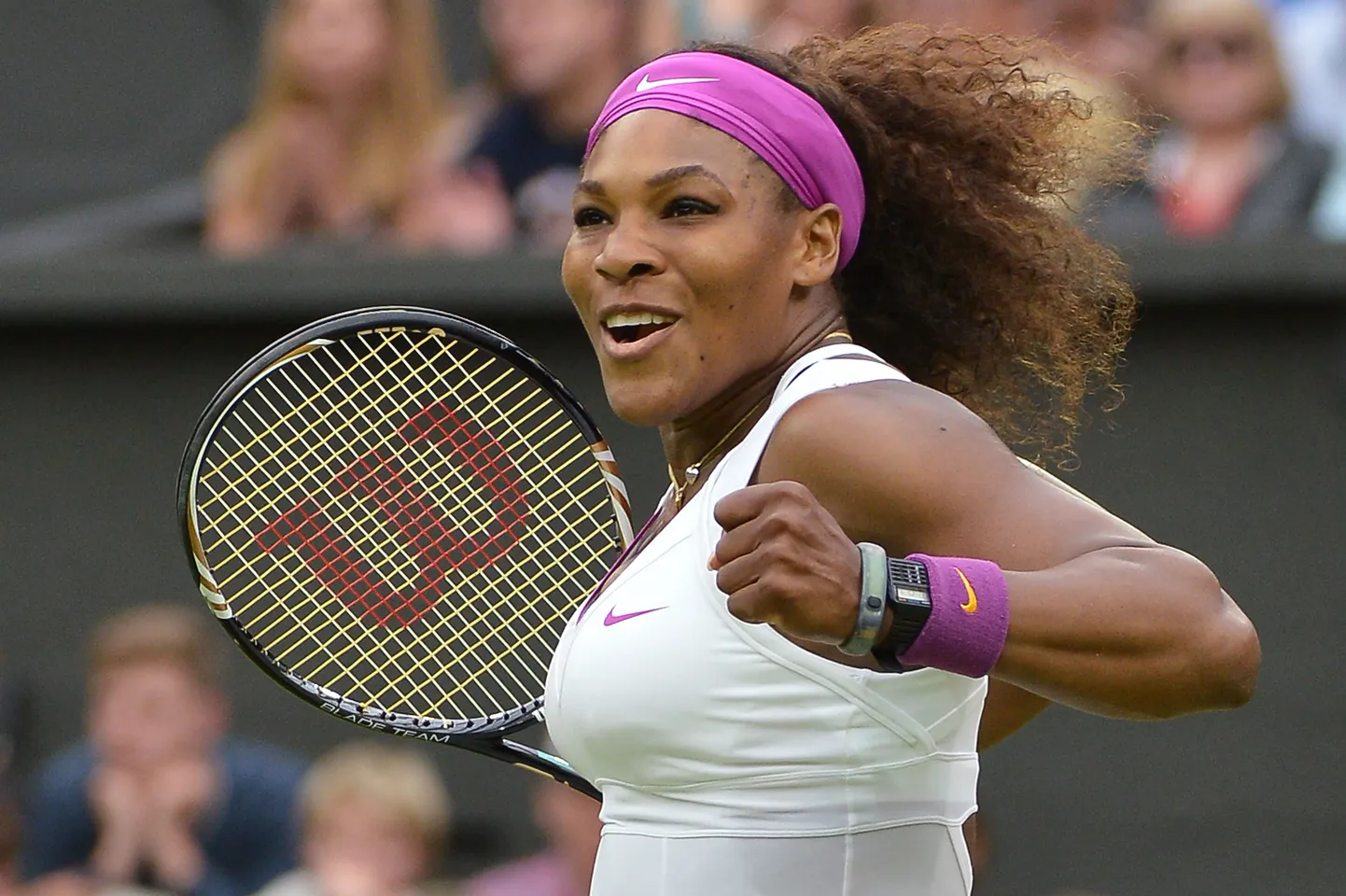 Serena Williams rõõmustamas poolfinaali pääsemise üle