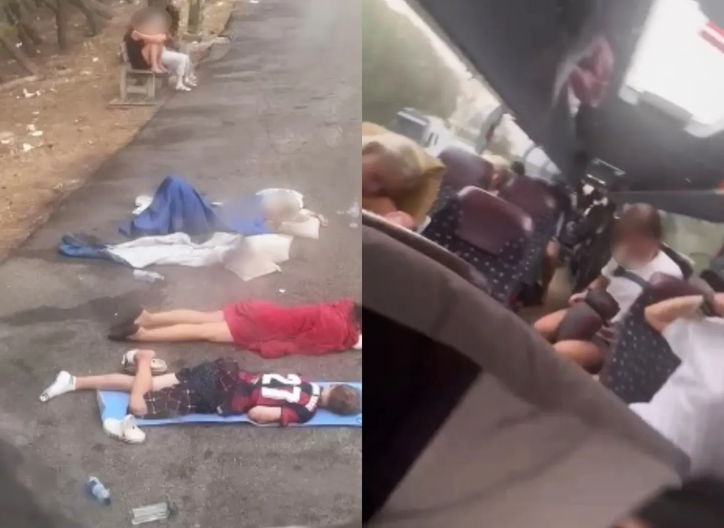 Дети вынуждены спать даже на обочине шоссе.