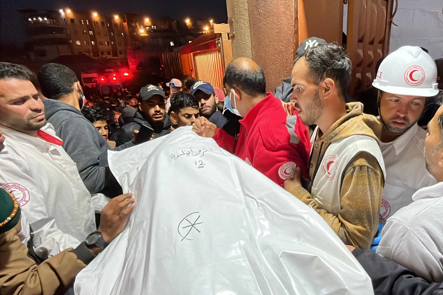 Palestiina abitöötaja surnukeha Nasseri haiglas Khan Yunises.