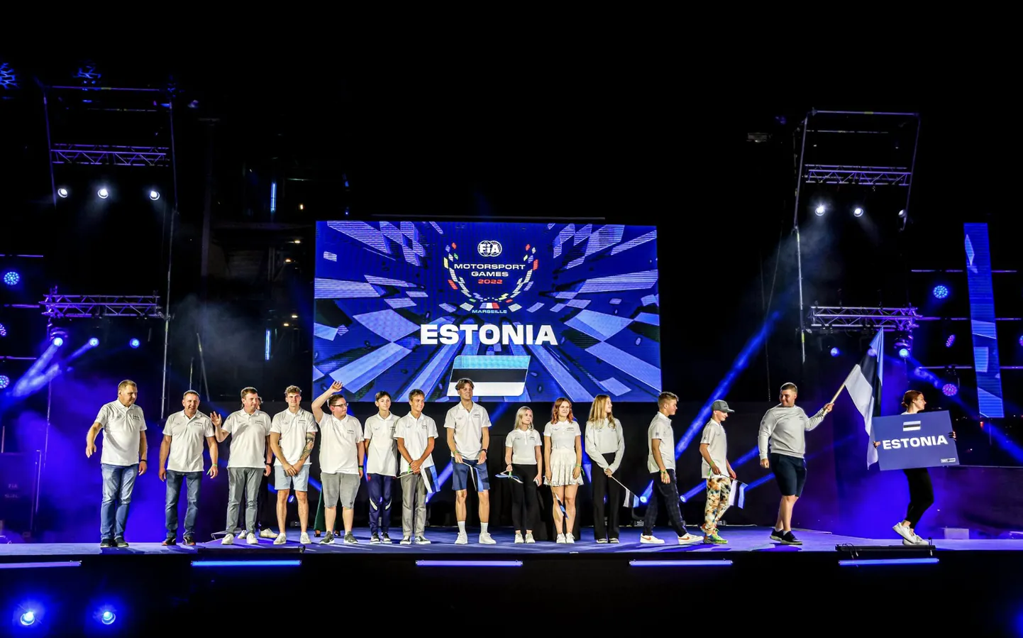Eesti võistkond 2022. aasta mängude avamisel Marseille´s.