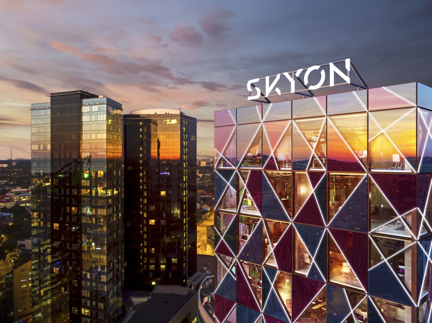 Так будет выглядеть небоскреб Skyon на улице Маакри в Таллинне.