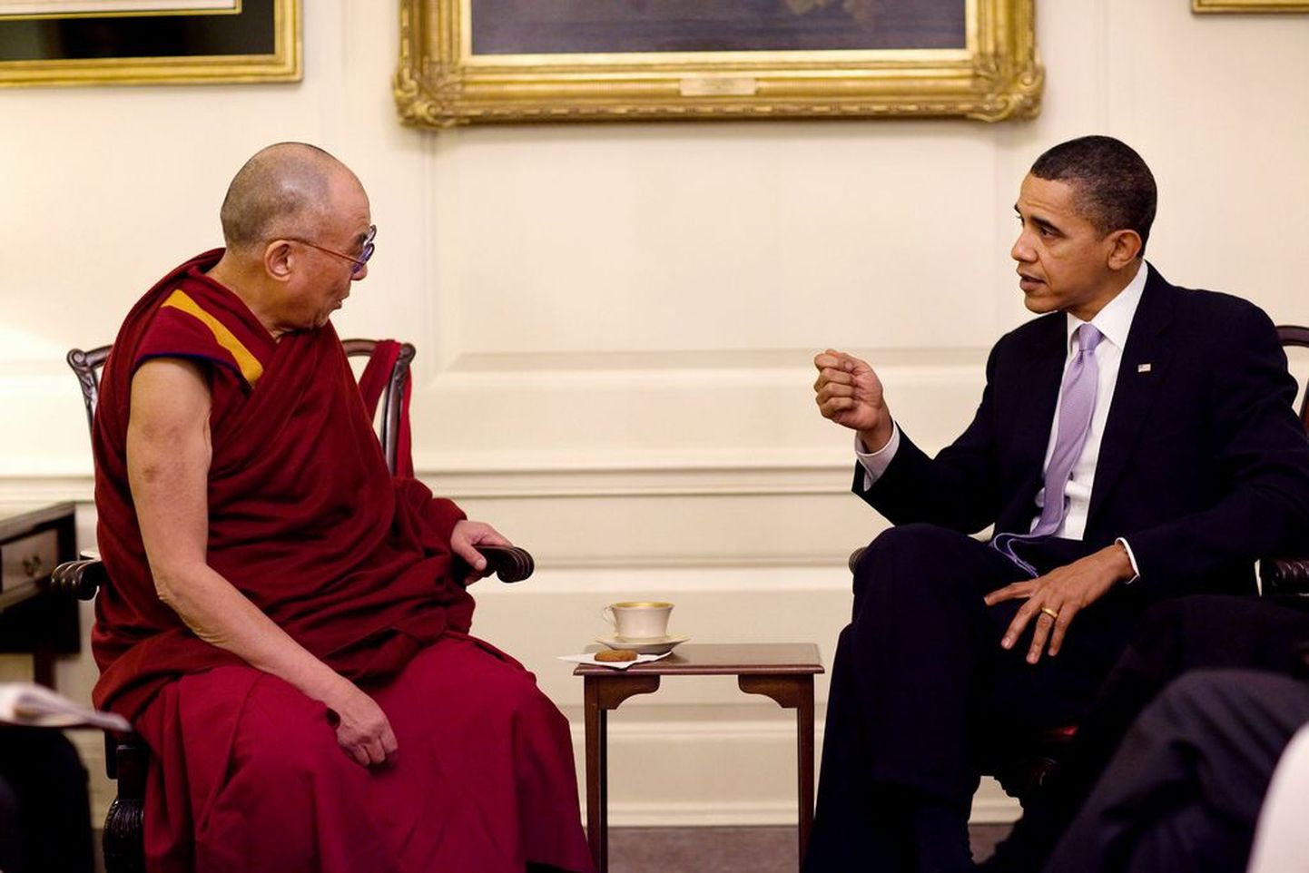 Dalai-laama ja USA presidendi Barack Obama kohtumine.