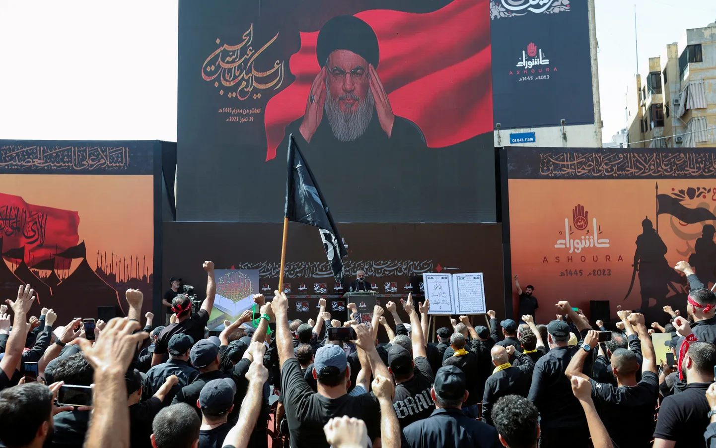 Hizbollah juhi Hassan Nasrallah pöördumine Beirutis. 29. juuli 2023.