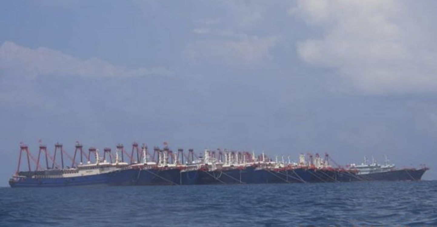 Hiina laevad ankrus Julian Felipe (Whitsuni) rahu juures Lõuna-Hiina meres. Foto on illustratiivne.