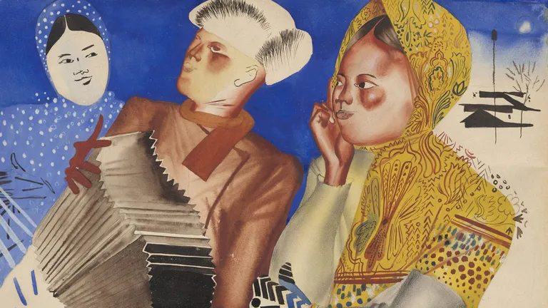 Юрий Пименов. Гармонист (1929) - из собрания Якова Рубинштейна, выставка в музее Миккеля, 01.10.2022 - 30.04.2023.