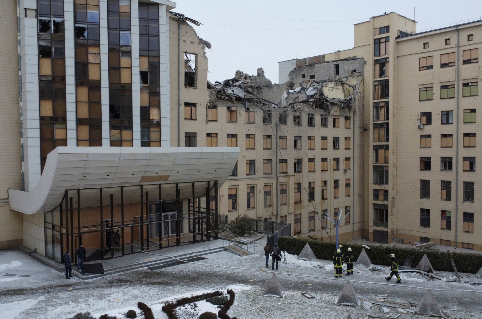 Последствия ракетного удара по Харькову. 5 февраля 2023 года