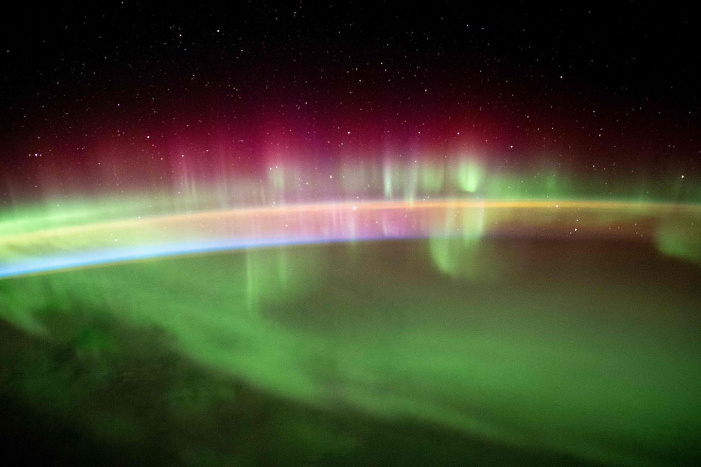 Fotogrāfija uzņemta 2021. gada 13. augustā no Starptautiskās kosmosa stacijas.