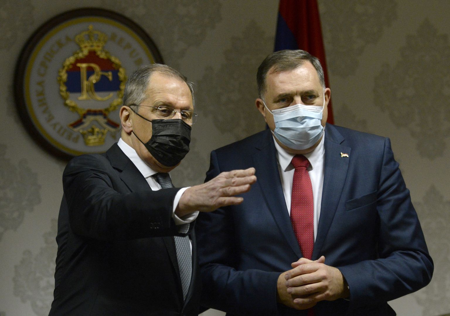 Venemaa välisminister Sergei Lavrov ja Bosnia serblasest president Milorad Dodik.