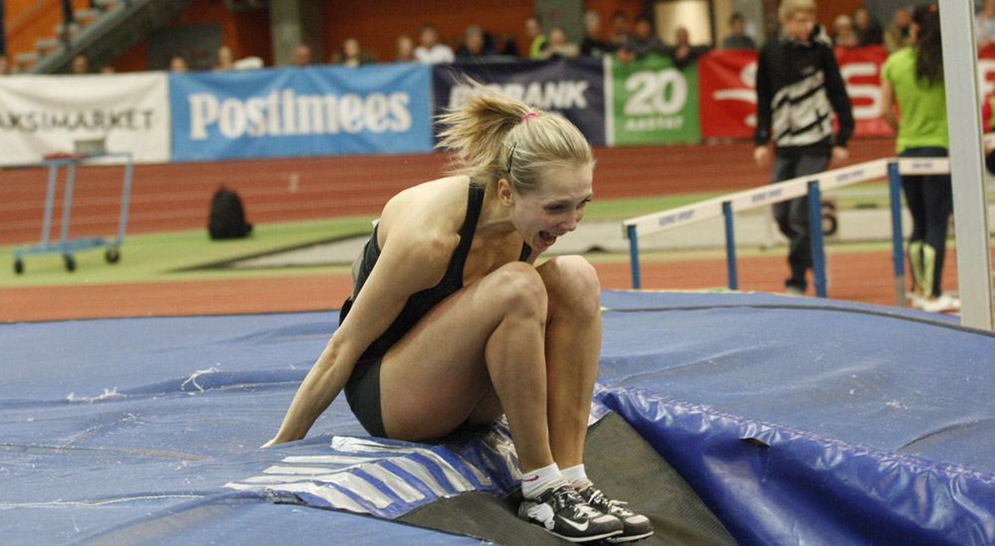 Eesti rekordi tagasivõitmine pani Lembi Vaheri plikalikult rõõmustama.