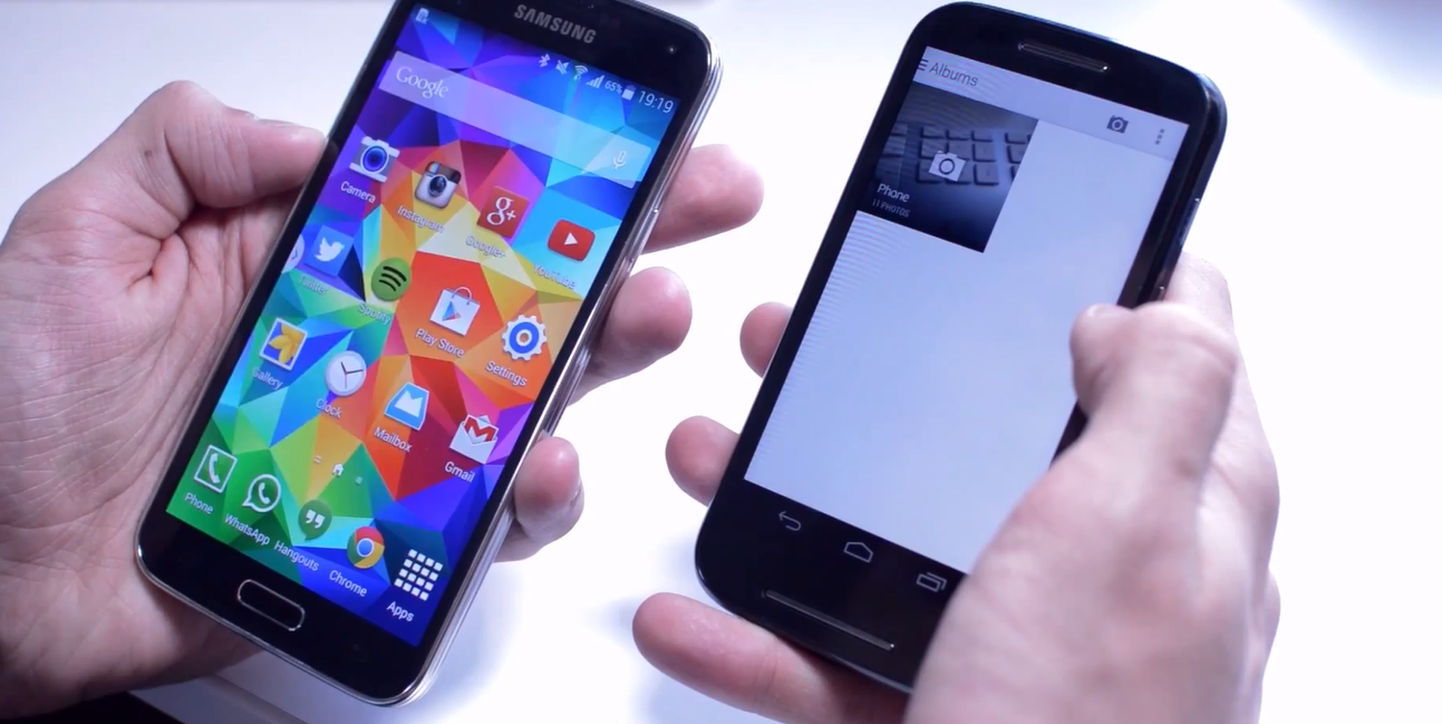Samsung S5 против Motorola