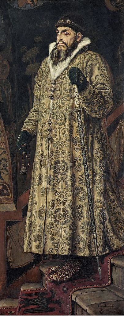 Viktor Vasnetsovi maalil on Moskoovia tsaar Ivan IV Julm, kes oli Liivimaa sõja peamisi algatajaid.