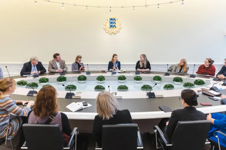 Kohtumine Põhjamaade ajakirjanikega Tallinnas.