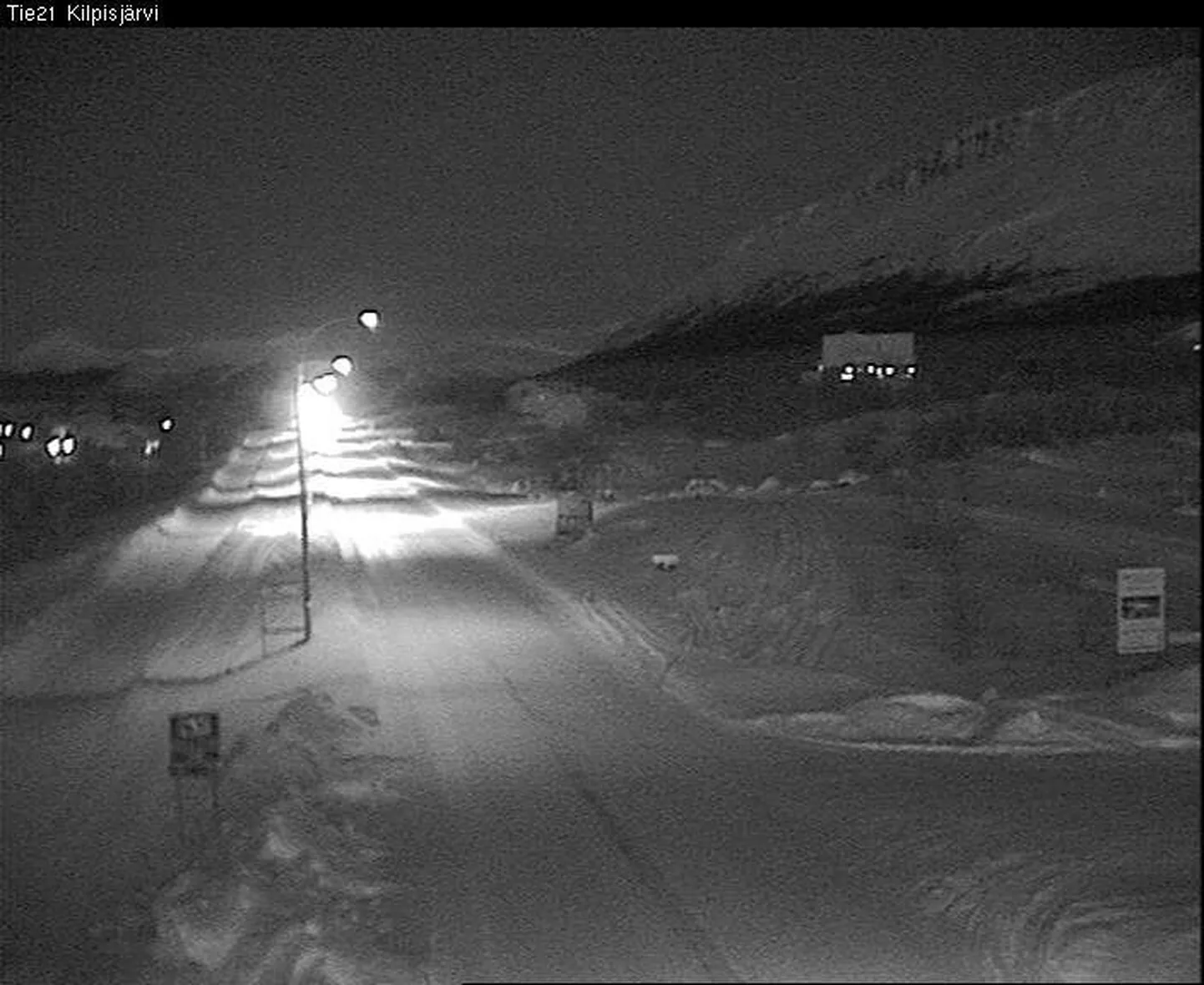 Soome maanteeameti liikluskaamerast saadud foto Enontekiö vallas kell 9.29.