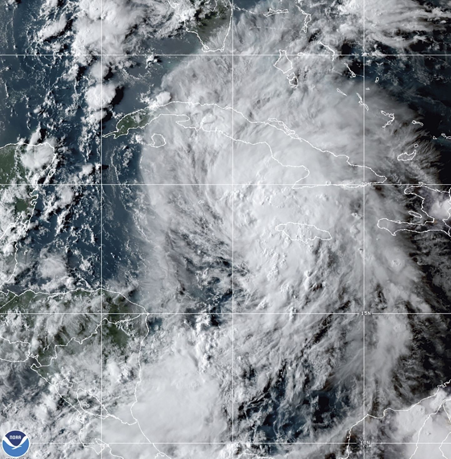 OES-16 East GeoColor eilne satelliidipilt Kariibi merelt näitab, et orkaan Ida liigub USA ranniku poole.