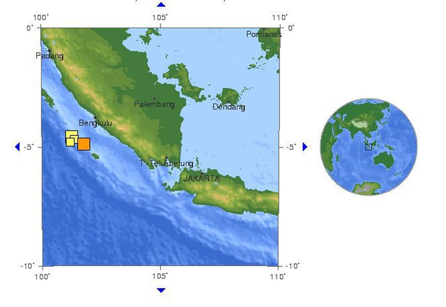Indoneesia lääneosas asuva Sumatra saare lähedal toimus tugev maavärin.