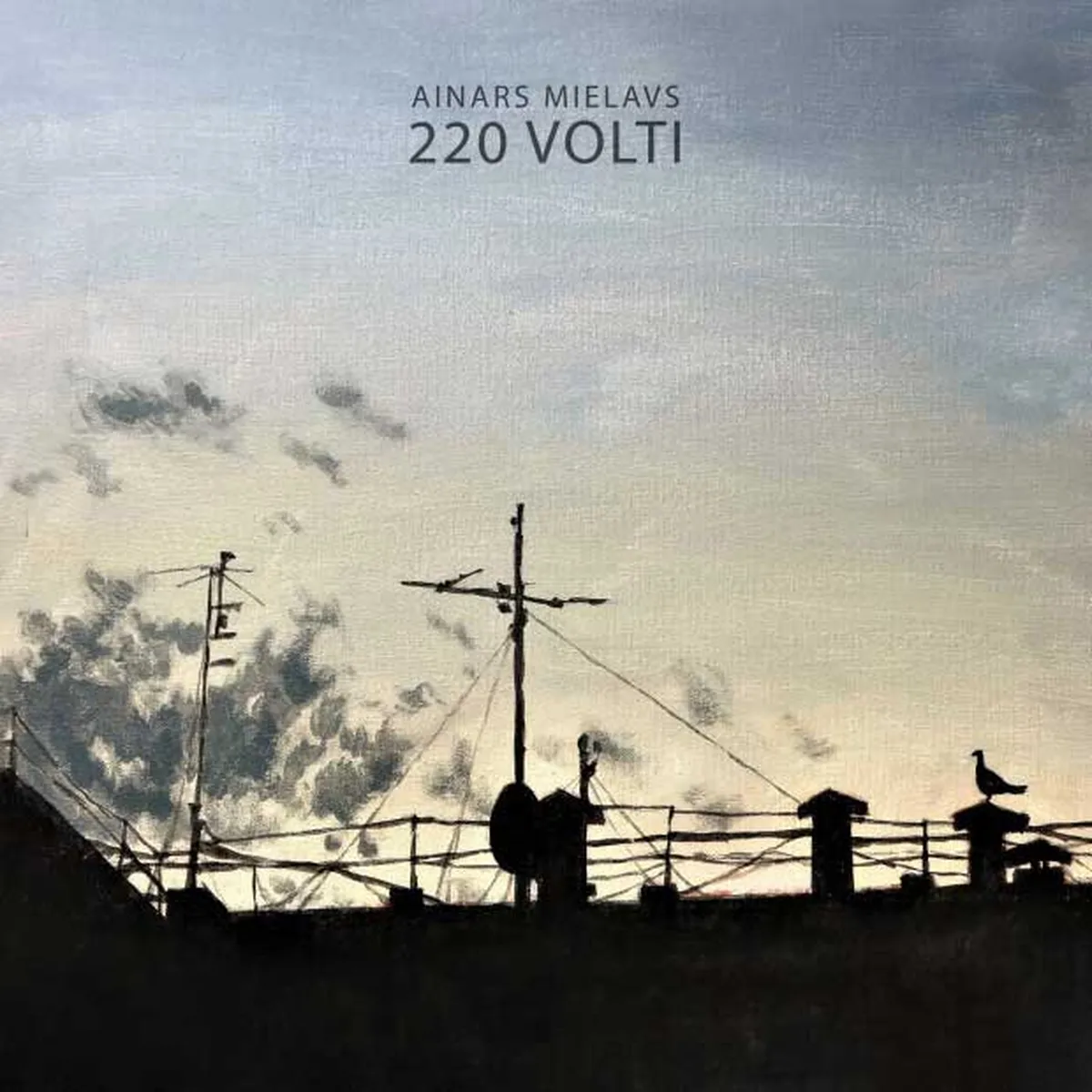 Ainars Mielavs "220 volti" (Ainara Mielava glezna - savulaik Rīgas dzīvokļa pretēja nama jumts saulrietā)