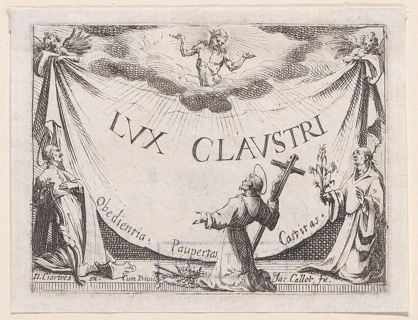 Jacques Callot «Lux Claustri» esikaas Metropolitani muuseumi kogudes.