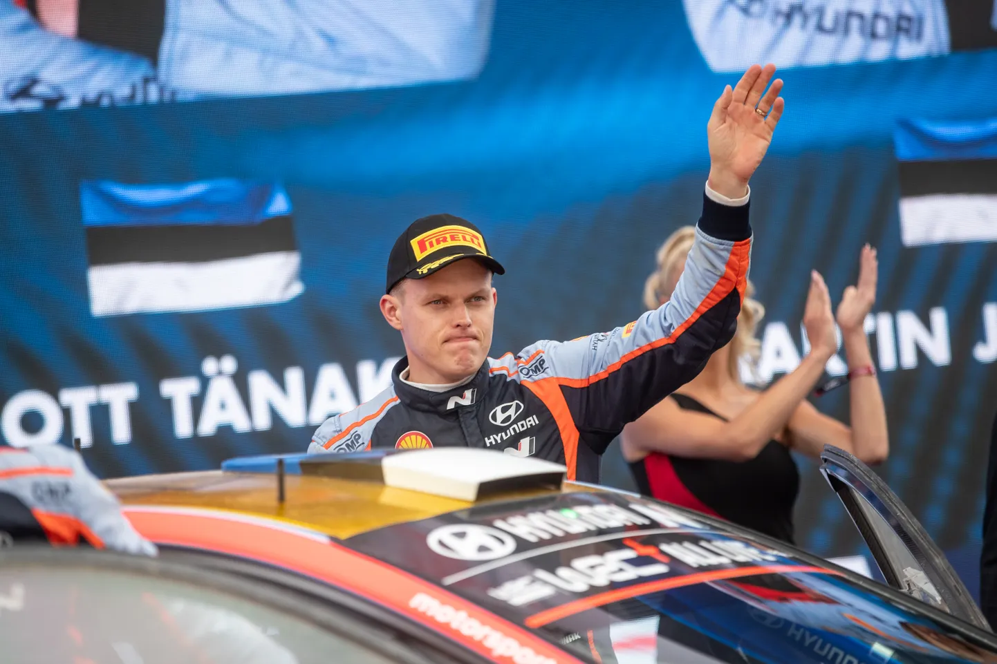 17.07.2022. Tartu. Rally Estonia poodium. Ott Tänak. Foto Eero Vabamägi, Postimees