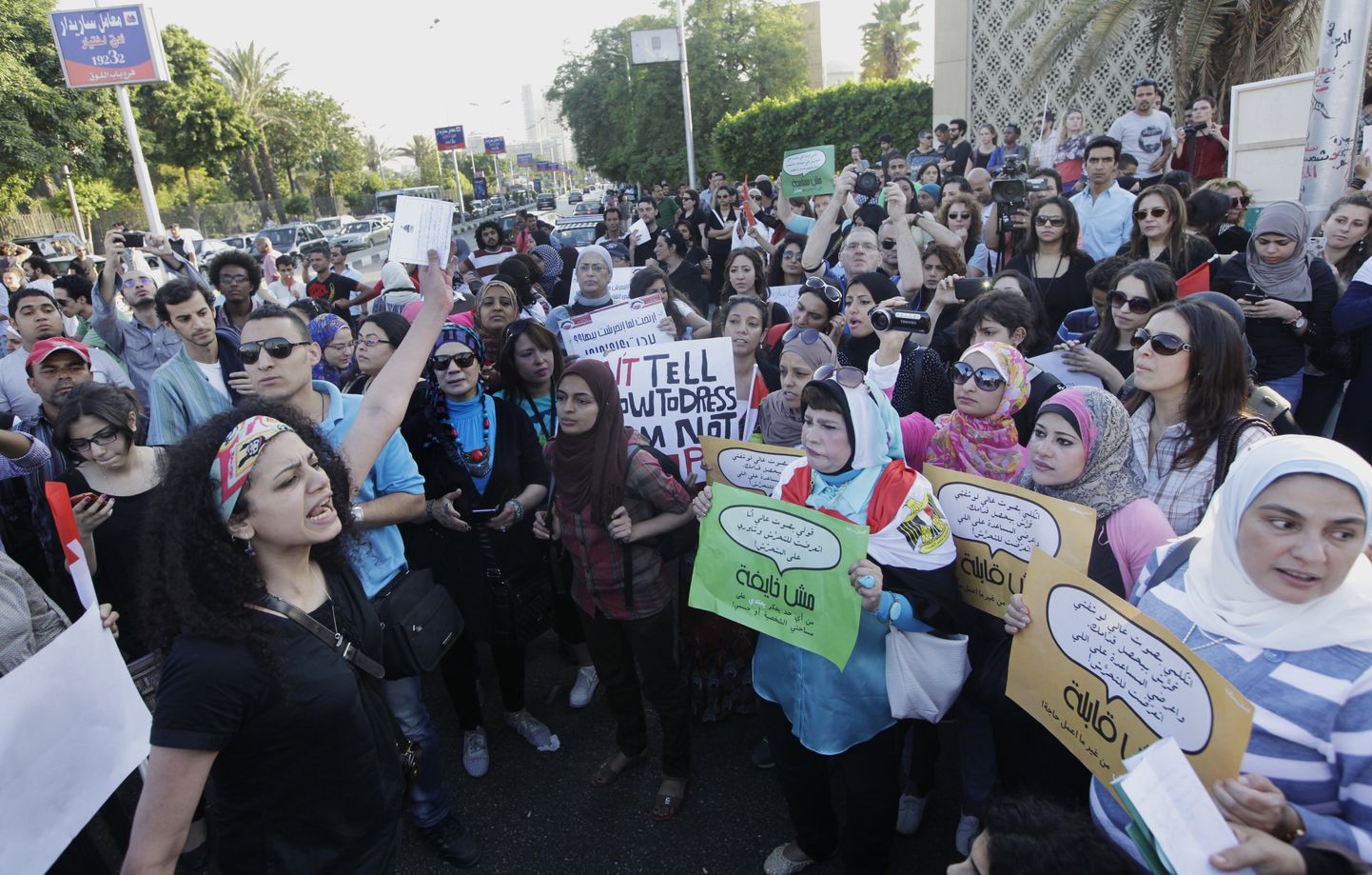 Egiptlannad avaldavad meelt seksuaalse väärkohtlemise vastu Kairos 14. juuni 2014.