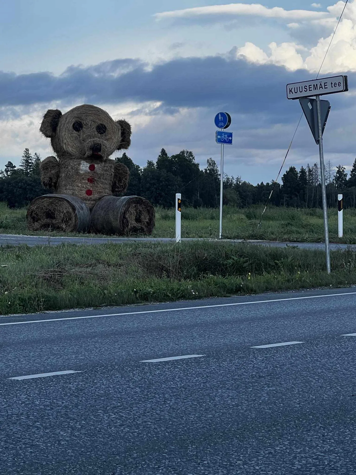 Tee ääres tervitab möödujaid omapärane karu.