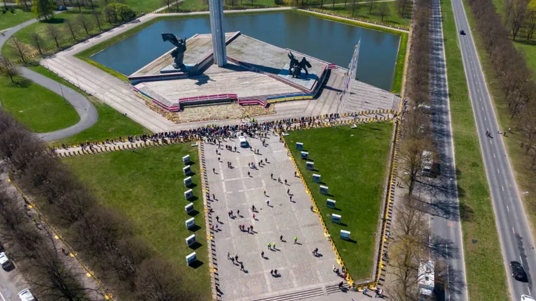 9. maijs Rīgā no drona lidojuma.