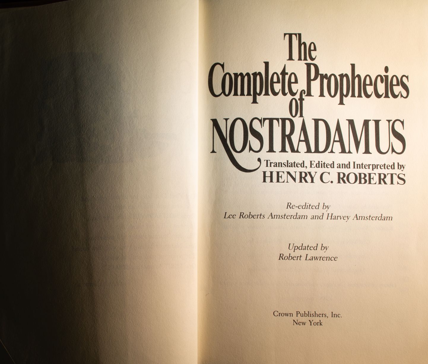 Nostradamuse ennustusteraamatu ingliskeelne variant