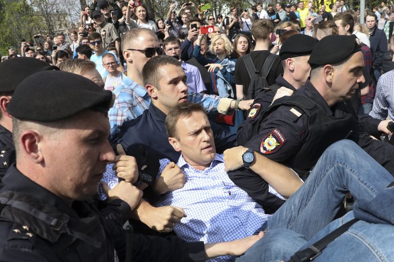 Aleksei Navalnõi peeti võimude poolt kinni. 