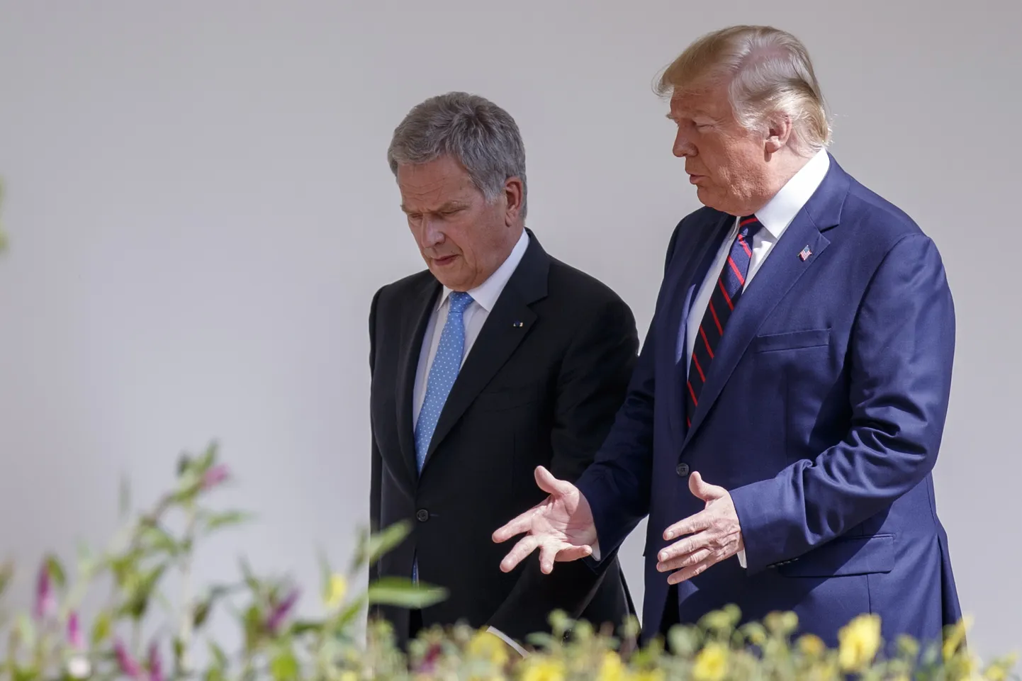 Eelmisel nädalal kohtusid Soome president Sauli Niinistö (vasakul) ja USA president Donald Trump, kes arutasid ühe teemana ka Nokiat Huawei konkurendina.
