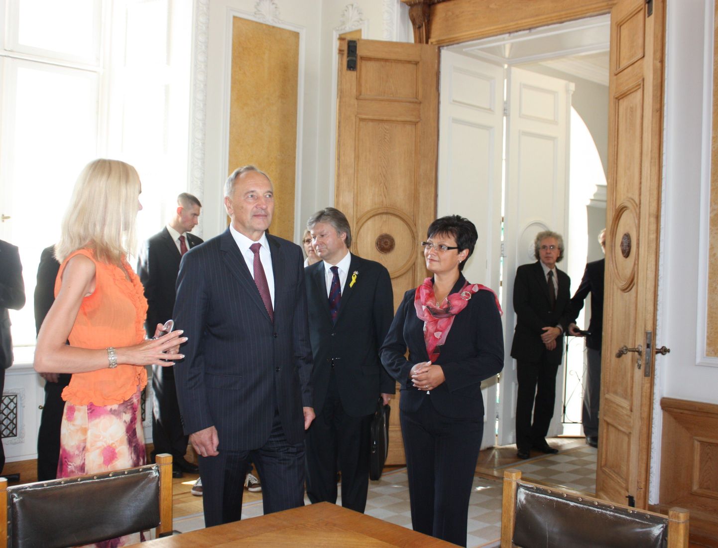 Läti uus president Andris Bērziņš riigikogus.