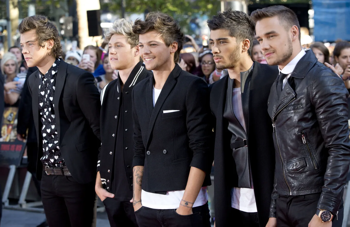 One Direction_ Harry Styles, Niall Horan, Louis Tomlinson, Zayn Malik ja Liam Payne
