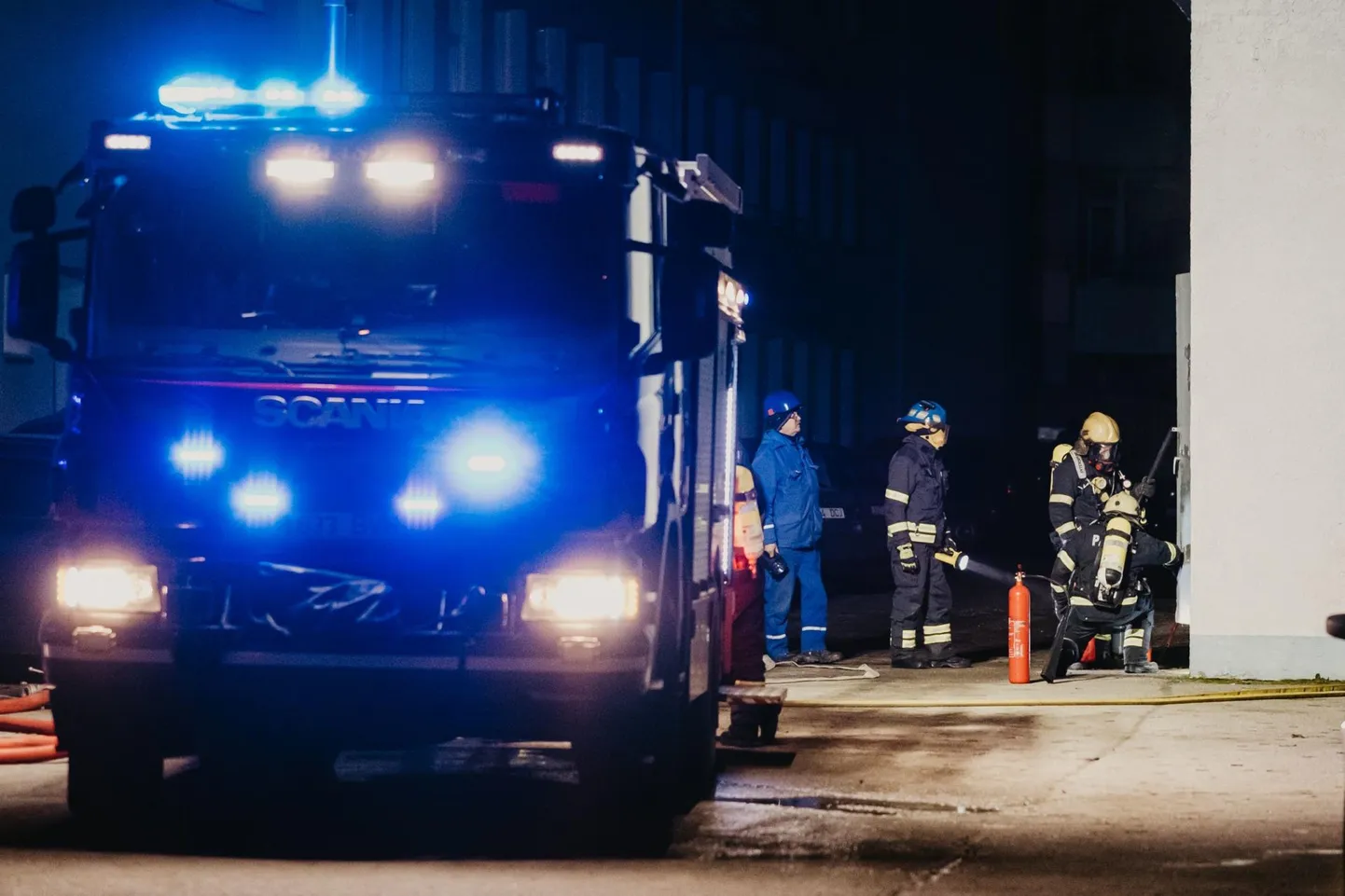 Päästjad said öösel väljakutse Surju keskusse. Pilt on illustratiivne.