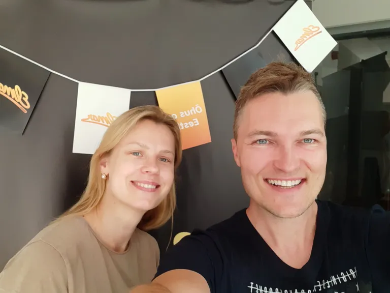 Raadio Elmar külaline Katrin Lust ja saatejuht Lauri Hermann