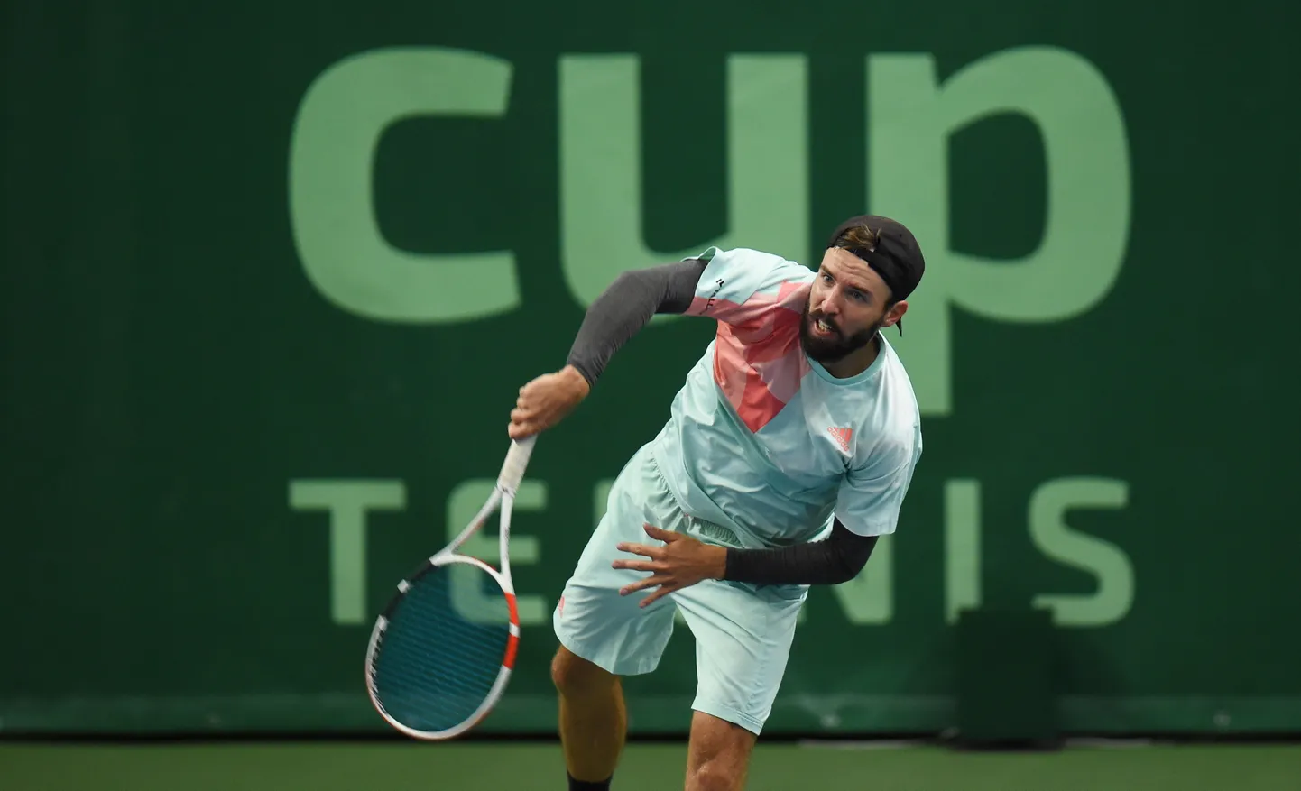 Eesti tennisemängija Vladimir Ivanov mullusel Eesti-Läti matšil..