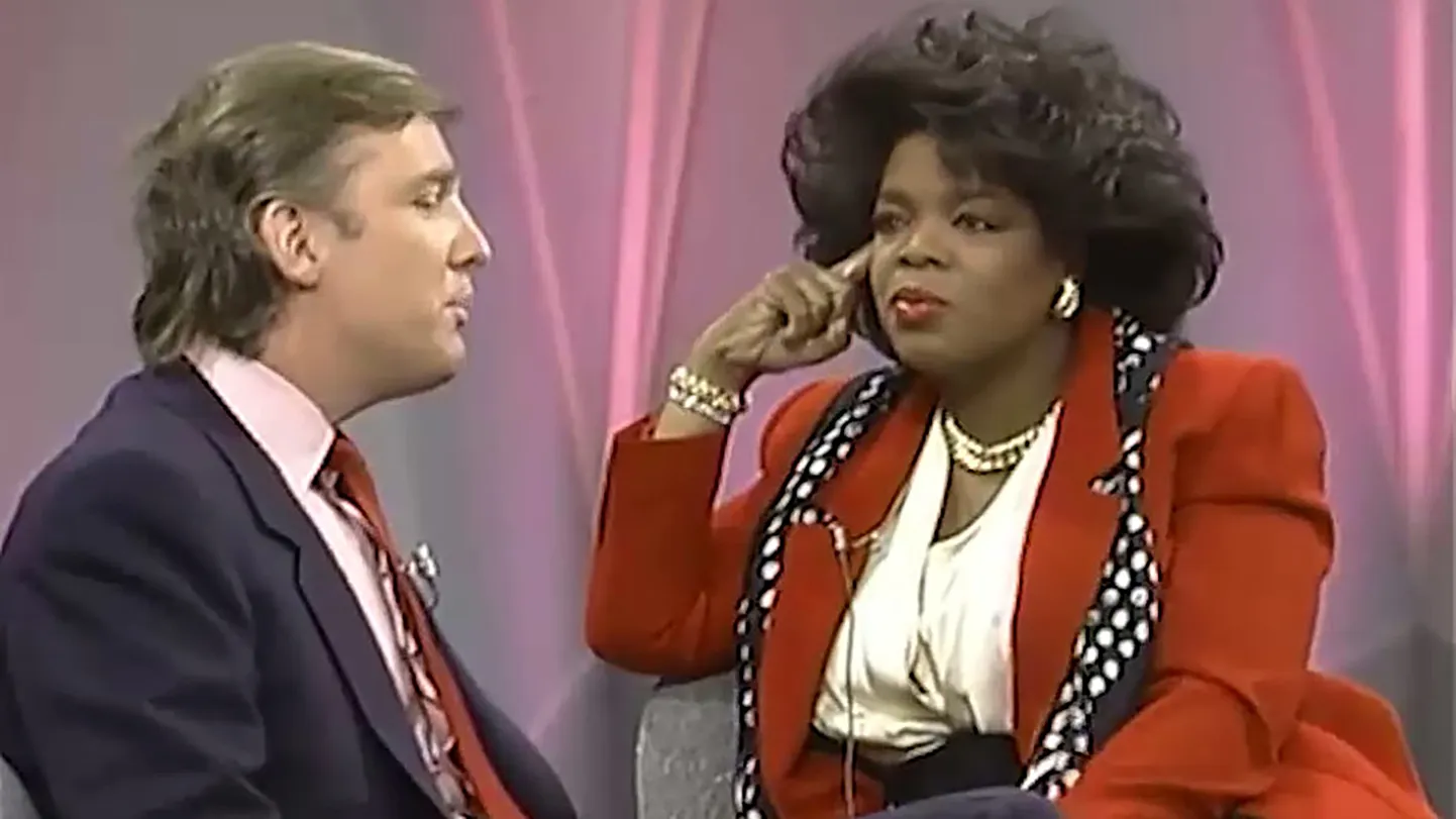 KOOS TELETÄHEGA: 1988. aasta kevadel esines Trump Oprah Winfrey ülipopulaarses telešõus. Siis rääkis ta avalikkusele esimest korda, et pooldab protektsionistlikku kaubanduspoliitikat ega ole rahul liberaalse majanduspoliitikaga.