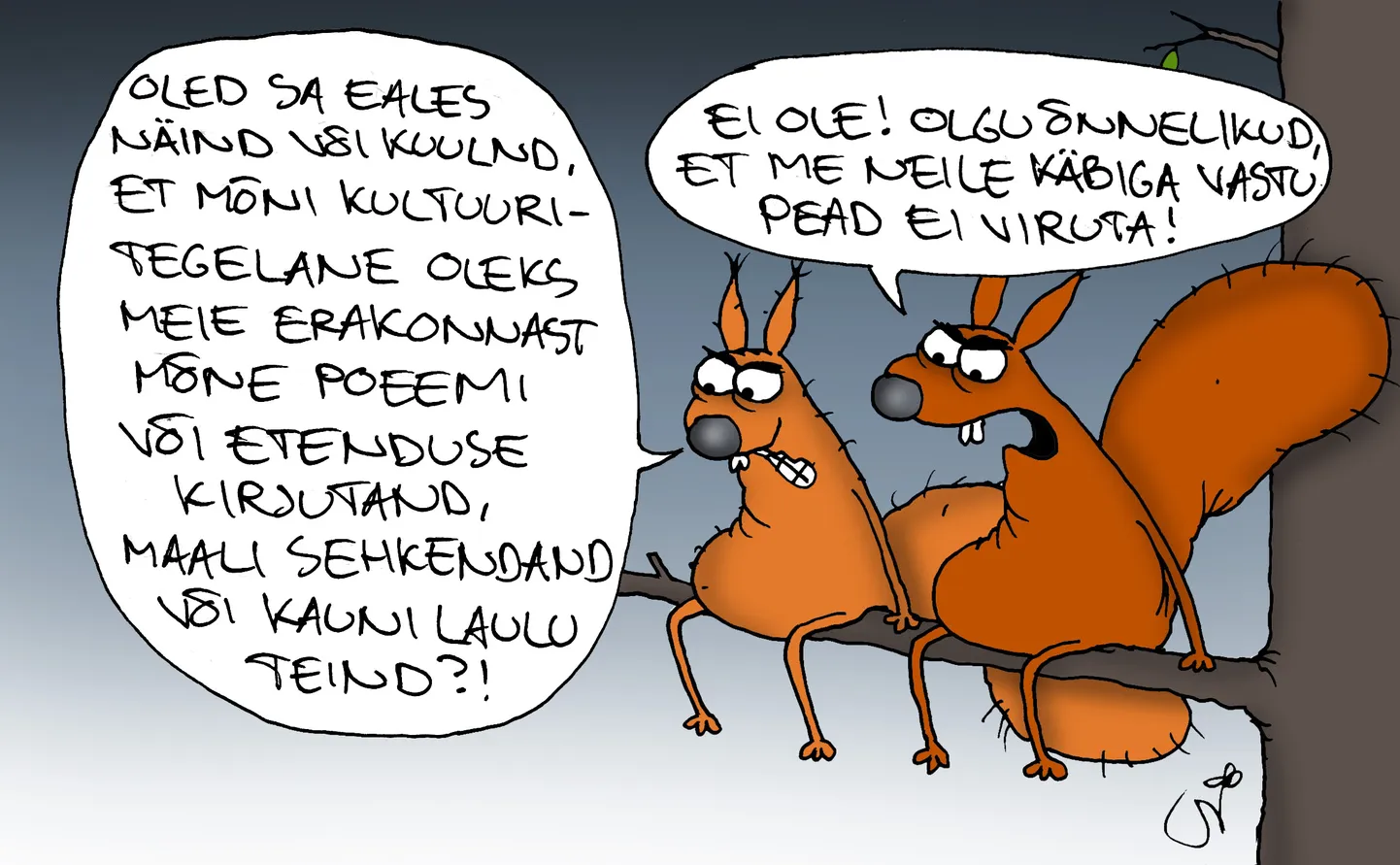 Urmas Nemvalts joonistab.